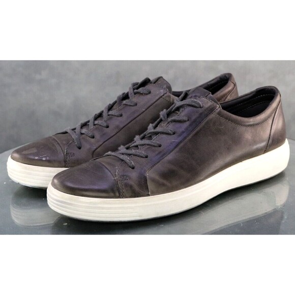 ECCO Soft Men's Sneakers Shoes Size EU 46 US Leather Gray